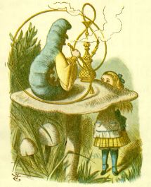 Alicia y la Oruga (Dibujo de John Tenniel)