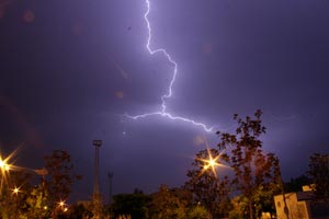 Noche de tormenta en Granada